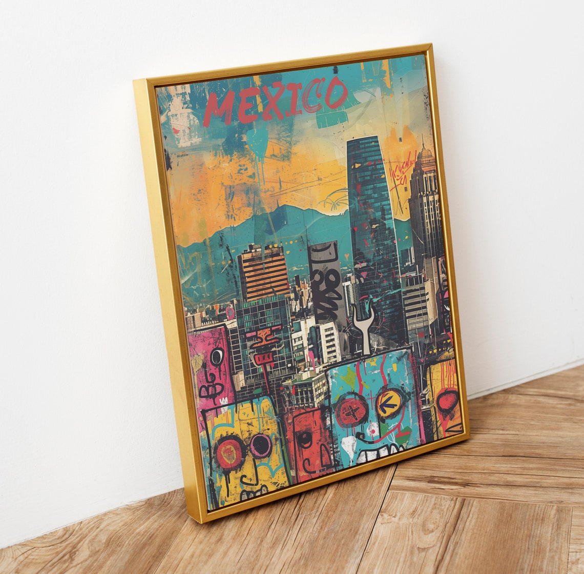 Mexico City Abstract Travel Poster - Image 3
