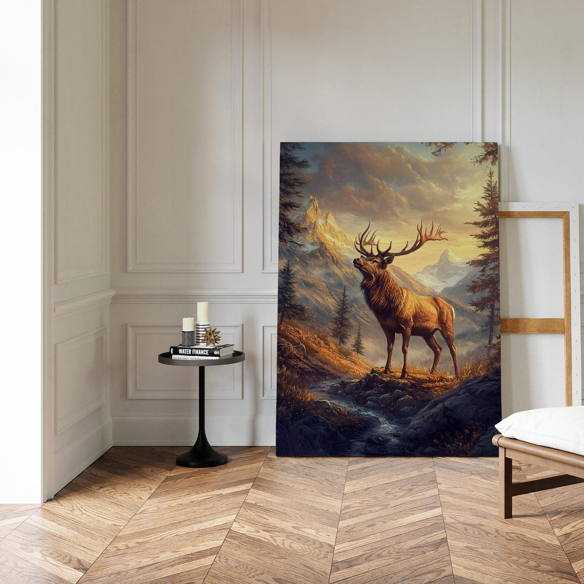 Majestic Bugling Elk, Sunset Mountain Art Print