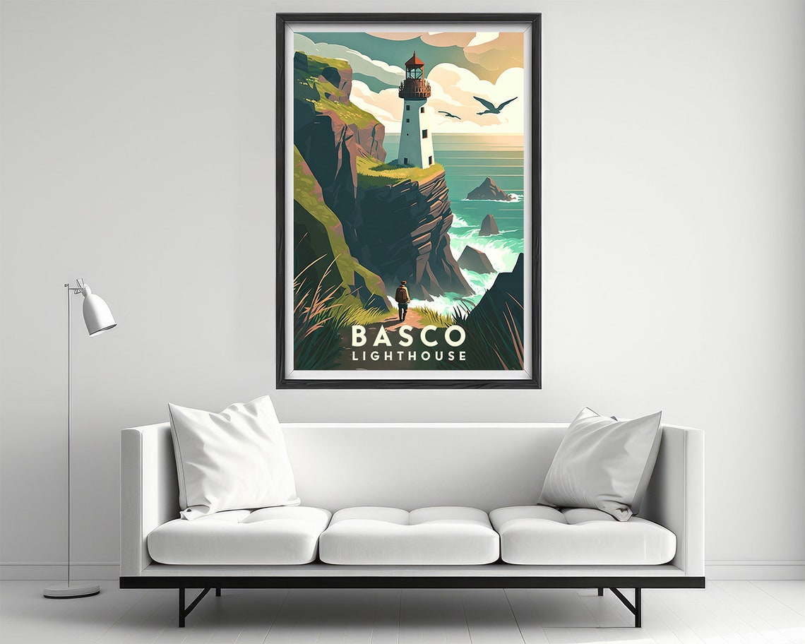 Basco Lighthouse Batanes Philippines Vintage Travel Poster Coast - Image 2