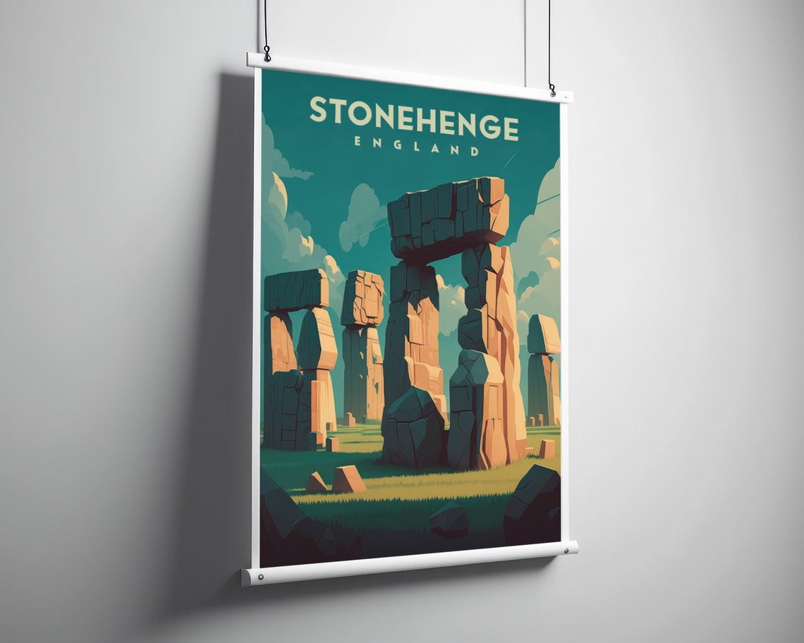 Stonehenge England Ancient Stone Circle Monument Travel Poster - Image 3
