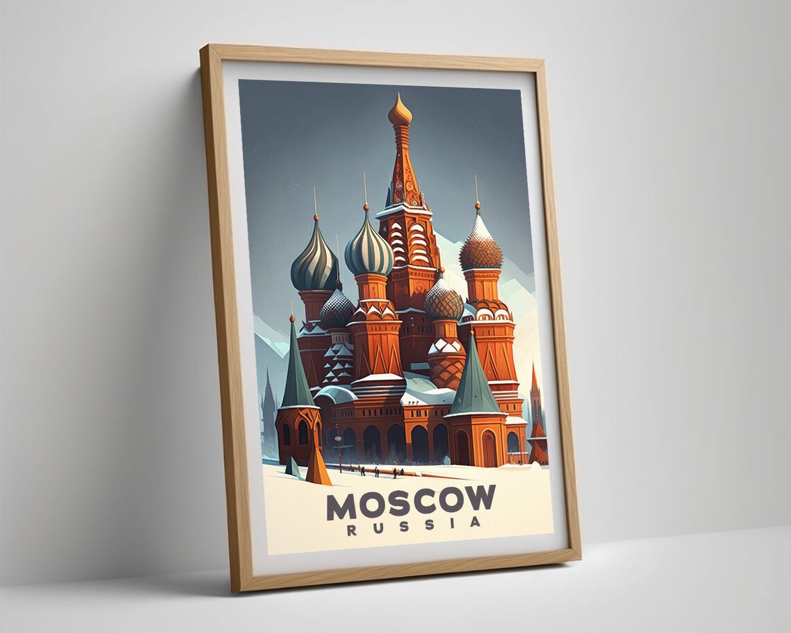 Moscow Russia Travel Poster, Moscow Russia Art Print - Image 5