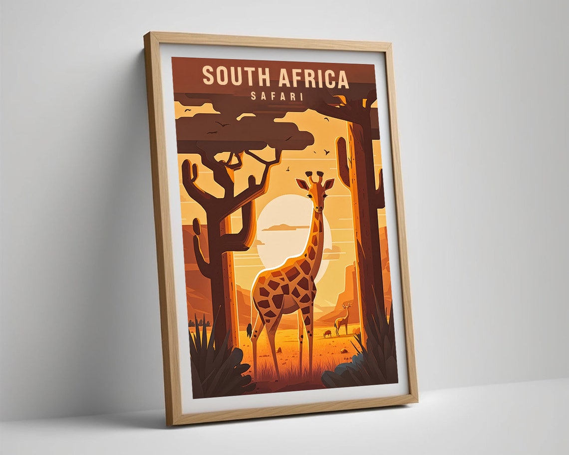 South Africa Poster South Africa Print South Africa Wall Art South Africa Painting South Africa Illustration South Africa Travel - Image 5