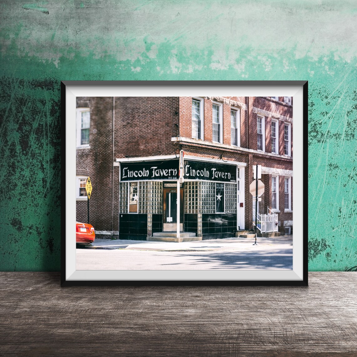 Lincoln Tavern Historic Corner Brick Building Photo Art Poster