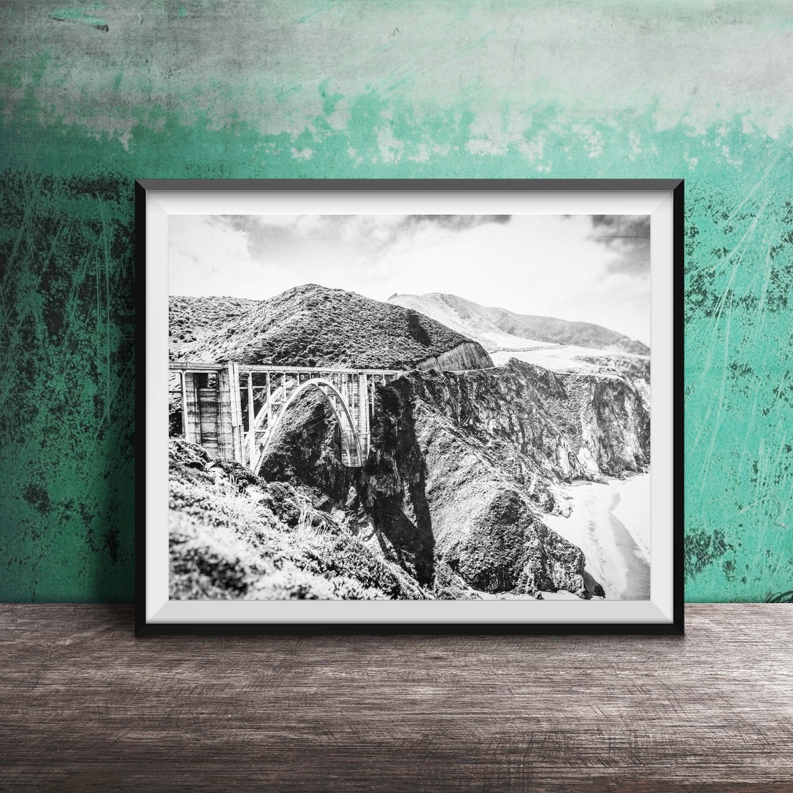 Bixby Bridge Big Sur California Coast Cliff Arch Ocean Poster - Image 2