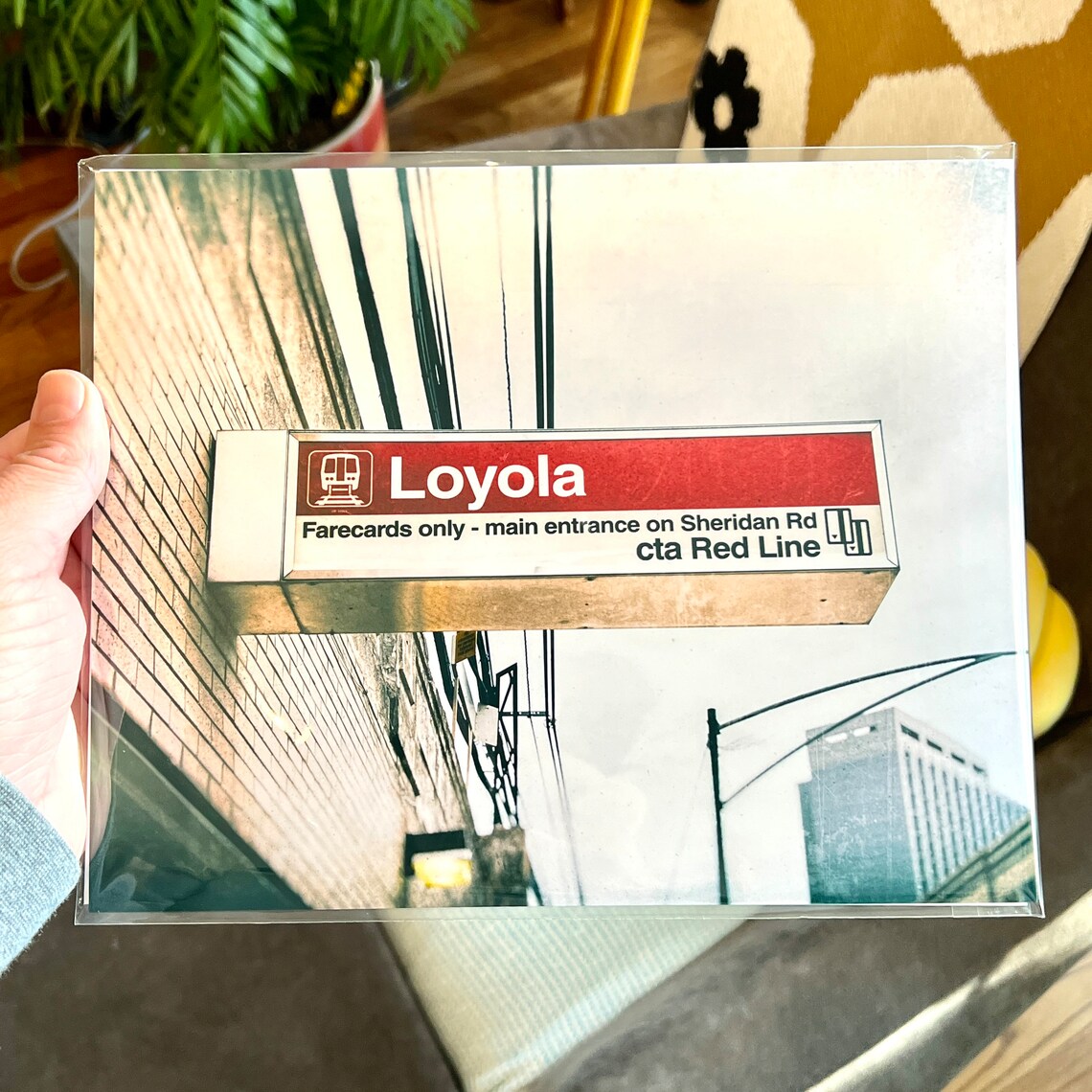 Loyola CTA Red Line Station Sign Chicago Transit Photo Poster - Image 2