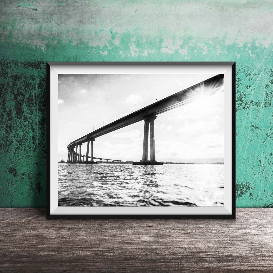 Coronado Bridge San Diego Sunlit Bay Crossing California Photo Poster - Image 2