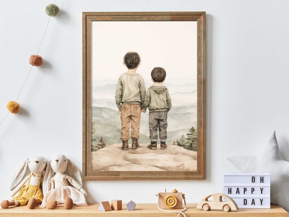 Brothers Bedroom Decor Adventure Kids Art Print