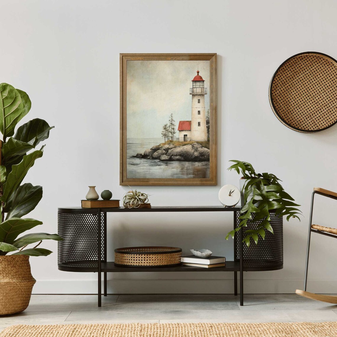 Lighthouse Vintage Art Print, Nautical Home Decor - Image 2