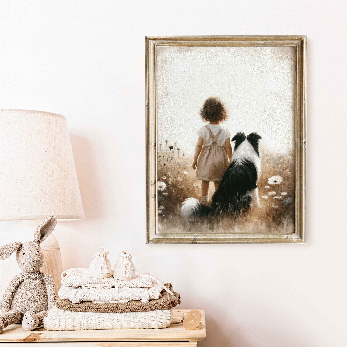 Border Collie Nursery Art Print, Dog Decor - Image 2