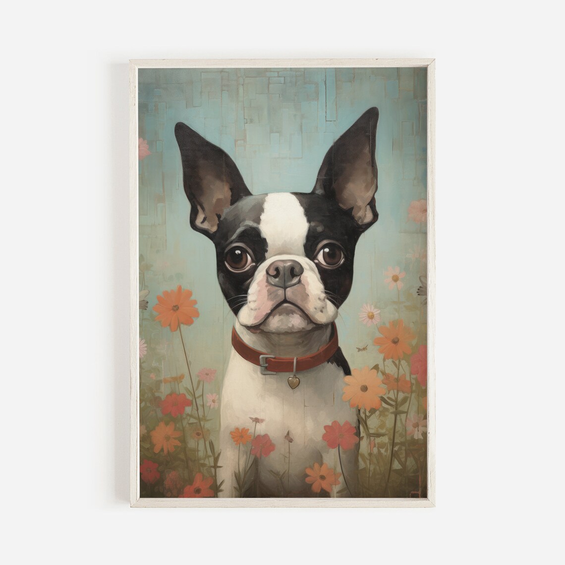 Boston Terriers Vintage Art Print, Dog Portrait - Image 2