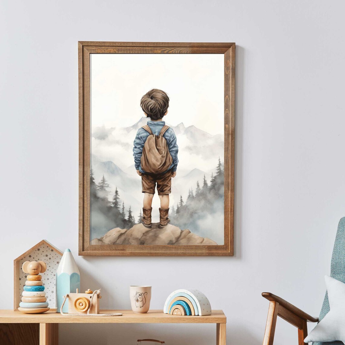 Adventure Toddler Decor, Mountain Nursery Art Print - Image 2