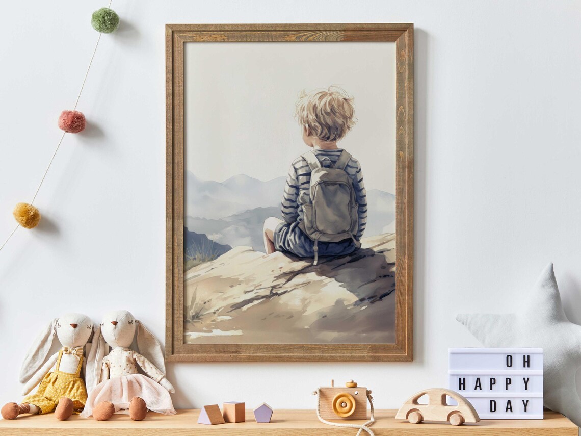 Adventure Nursery Decor Mountain Art Poster