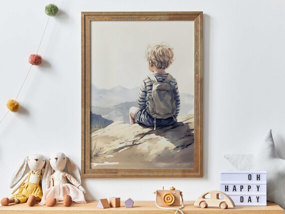 Adventure Nursery Decor Mountain Art Poster