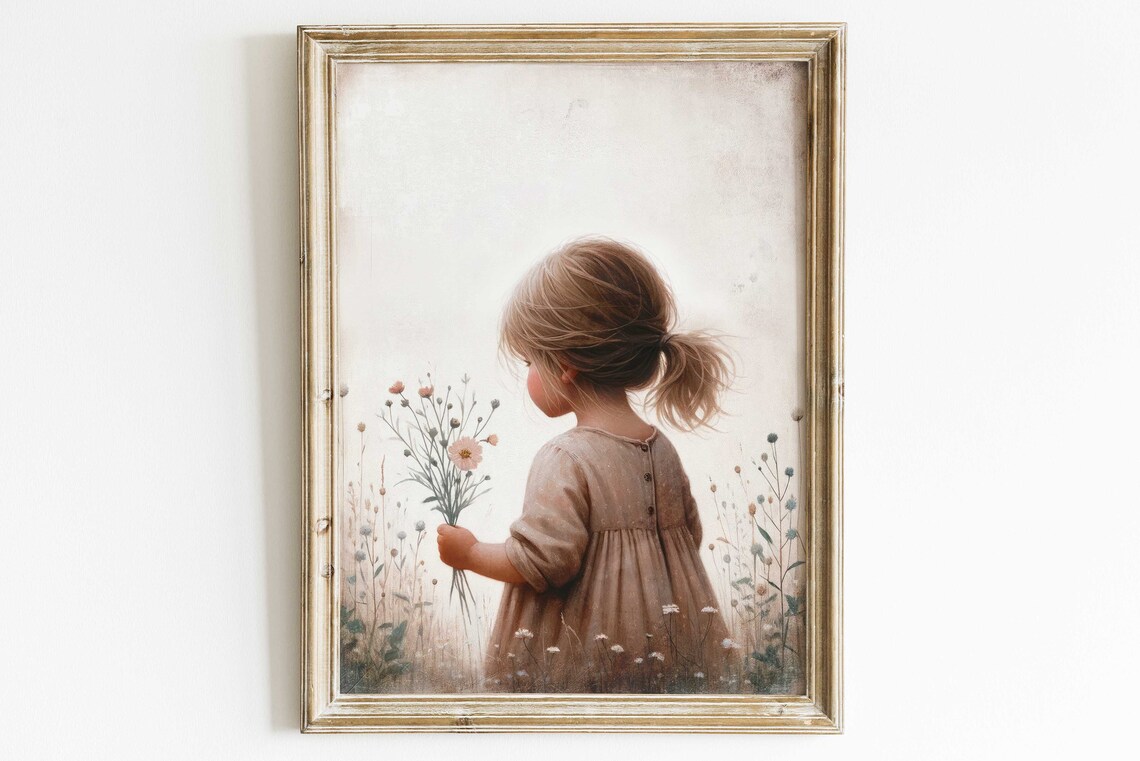 Wildflower Nursery Decor, Girls Bedroom Art Print - Image 3