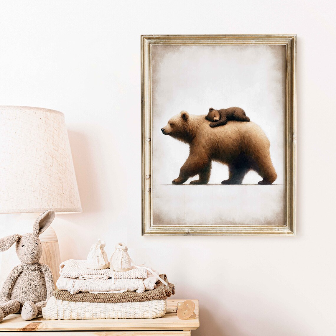 Bear Nursery Wall Art, Rustic Forest Animal Art Print - Image 2