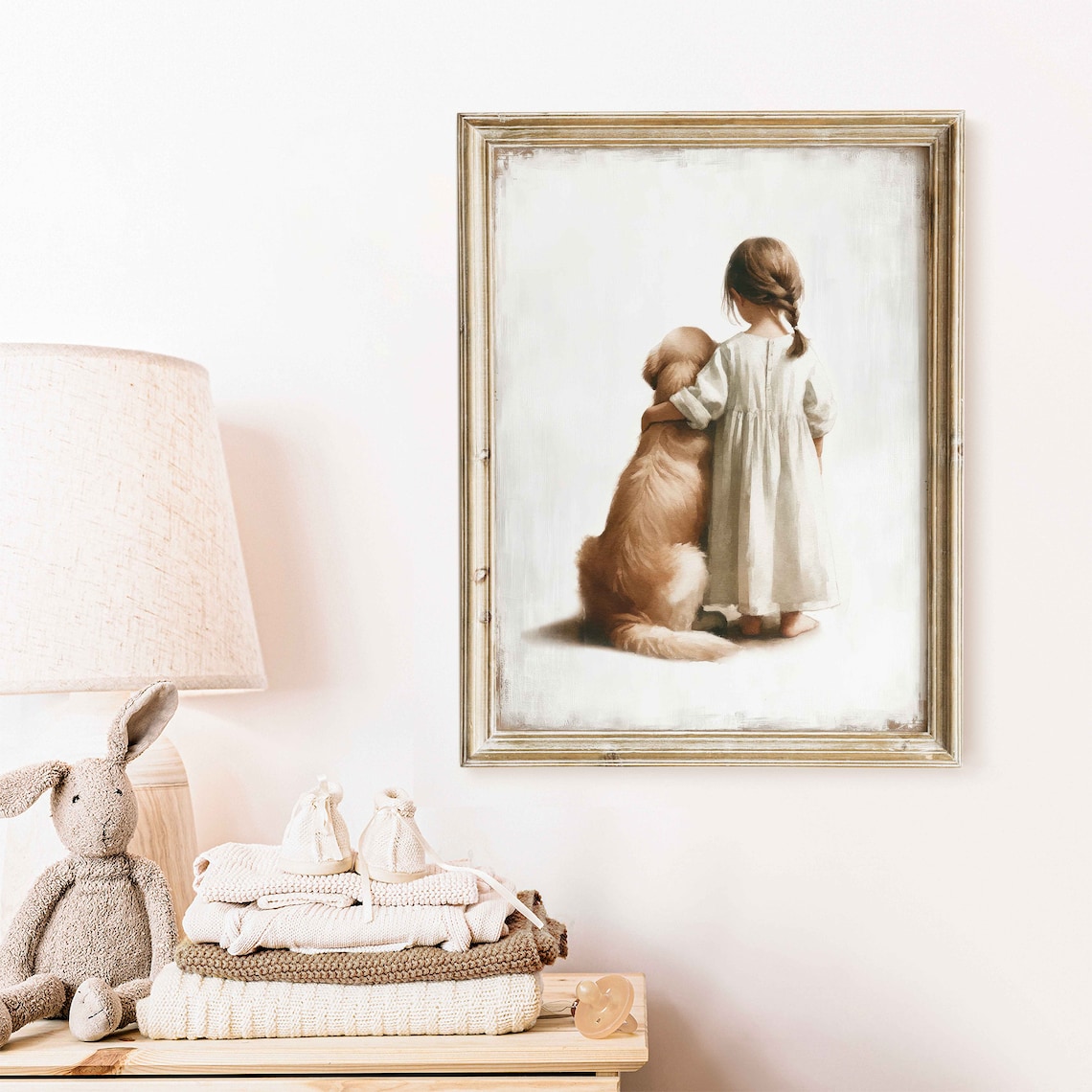 Golden Retriever Print, Dog Nursery Decor Art - Image 2