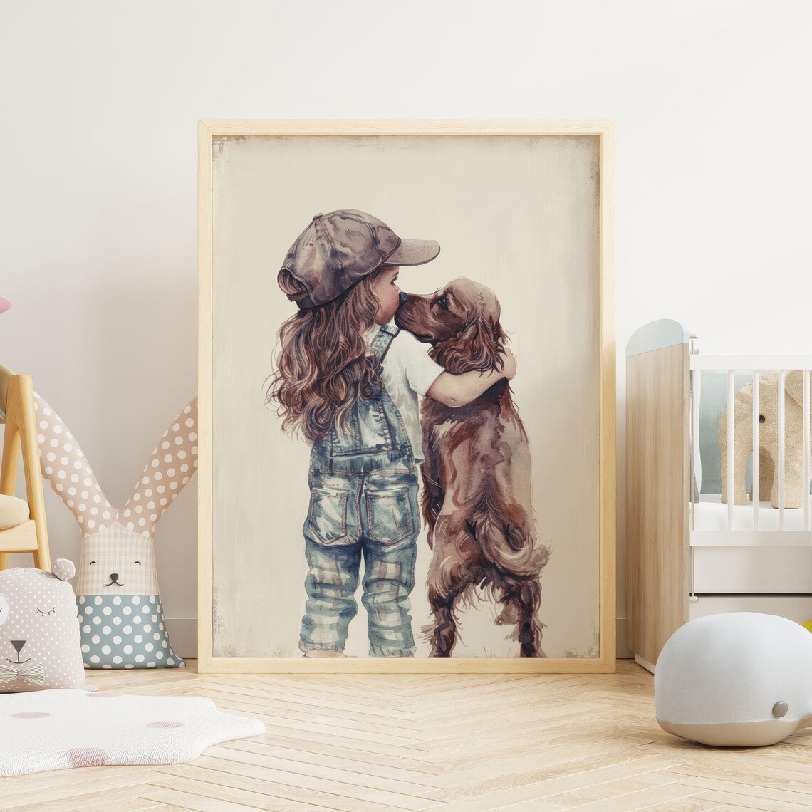Cocker Spaniel Nursery Decor, Girl Dog Art Print - Image 3