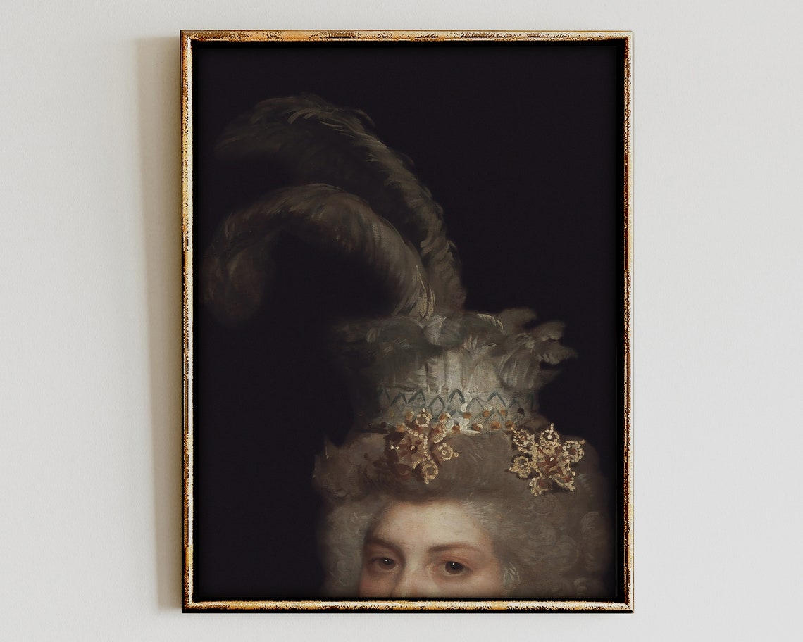 Quirky Antique Woman Portrait Art Print