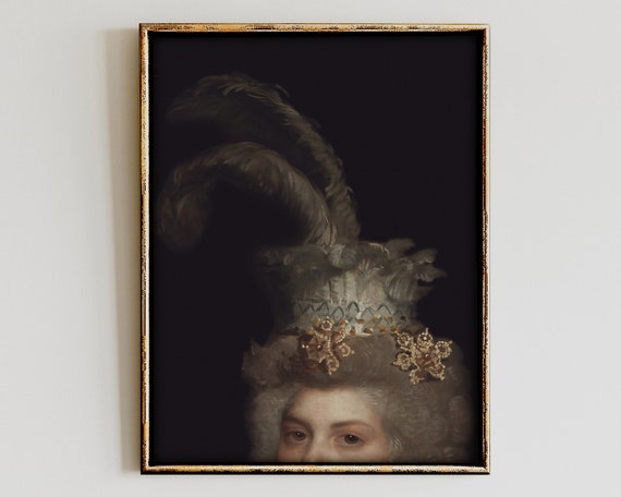 Quirky Antique Woman Portrait Art Print