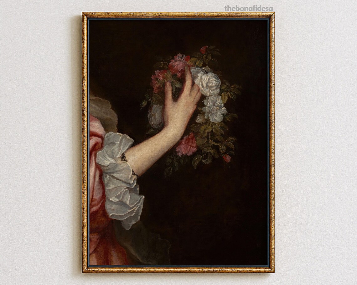 Altered Art Feminine Bedroom Baroque Portrait Print