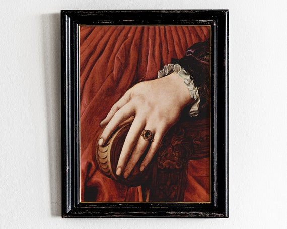 Vintage Hand Detail Renaissance Oil Painting Dark Academia Poster