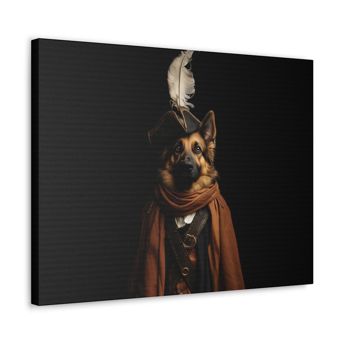 Pirate German Shepherd Maximalist Eclectic Victorian Print Bold Altered Party Portrait Fantasy Fun Colorful Renaissance Rustic Art - Image 3