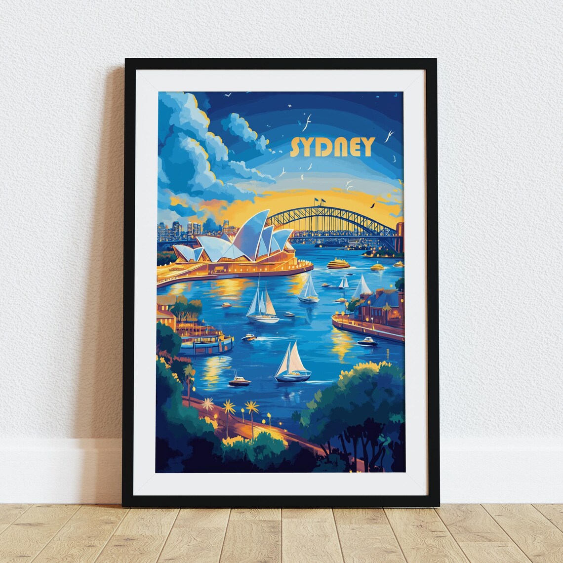 Sydney Travel Poster Sydney Wall Art Travel Print Sydney Australia Travel Art Poster Sydney Wall Art Home Decor