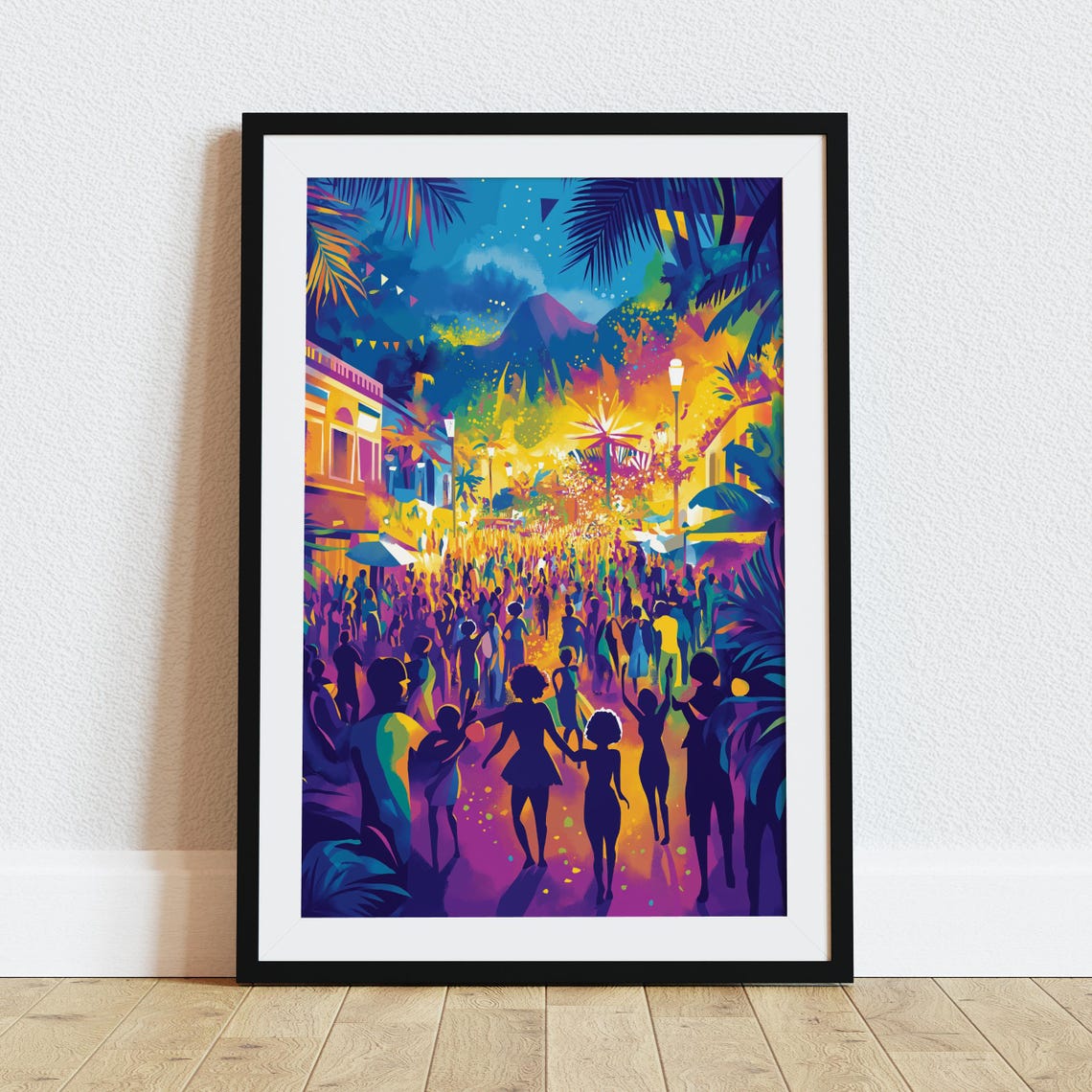 Rio De Janeiro Travel Poster Rio Carnival Wall Art Travel Print Rio Brazil Travel Art Poster Brazil Wall Art