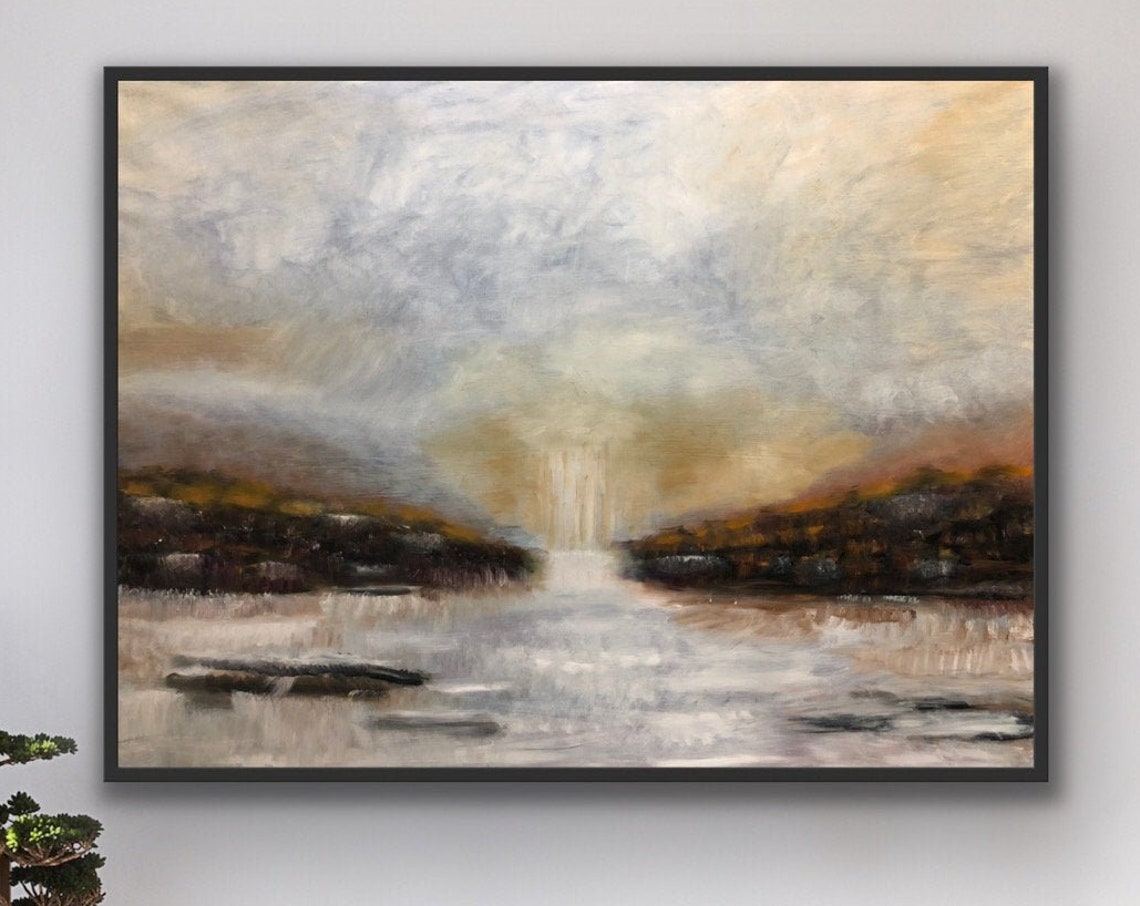 Seascape Oil Painting On Abstract Oil Painting On Contemporary Large Oil Painting Original Large Modern Painting
