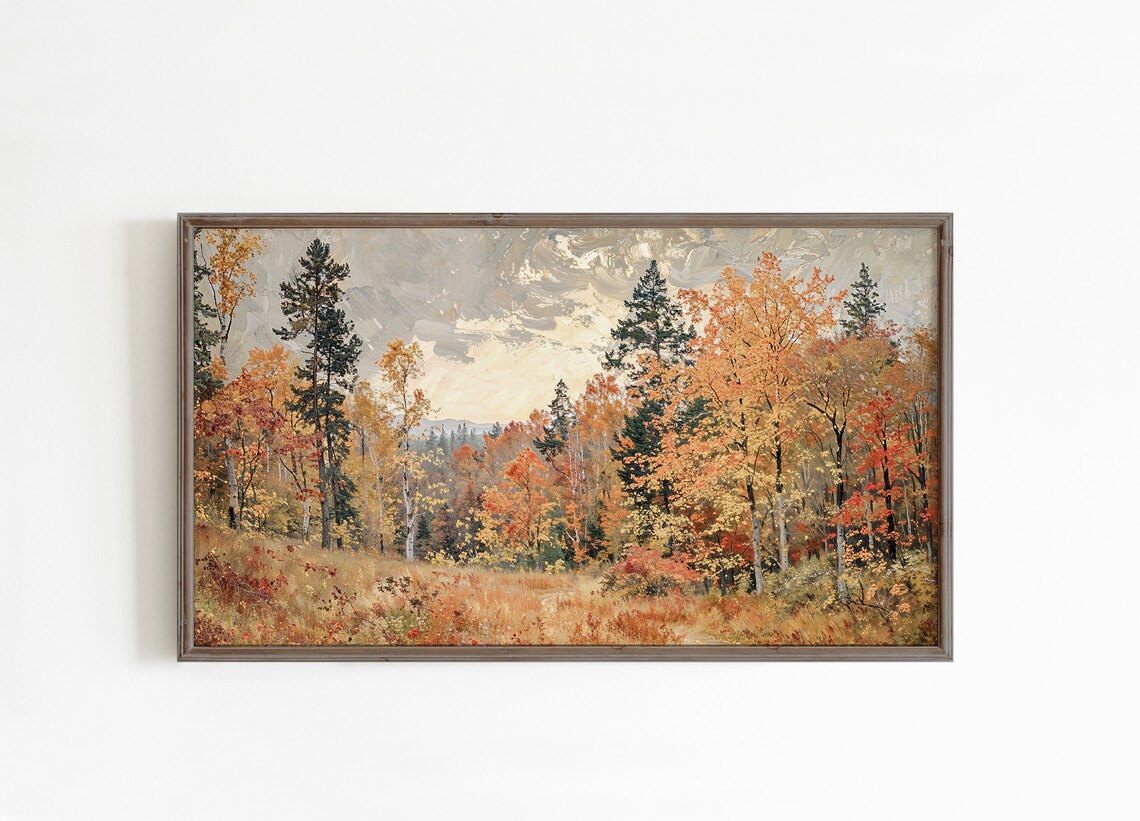 Autumn Frame TV Art, Fall Trees Landscape Poster - Image 2