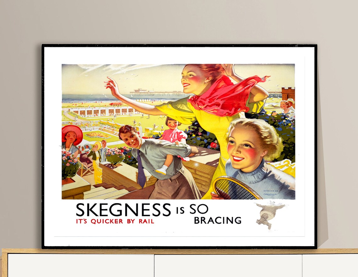 Skegness Is So Bracing Vintage British Railway Travel Poster Seaside - Image 2