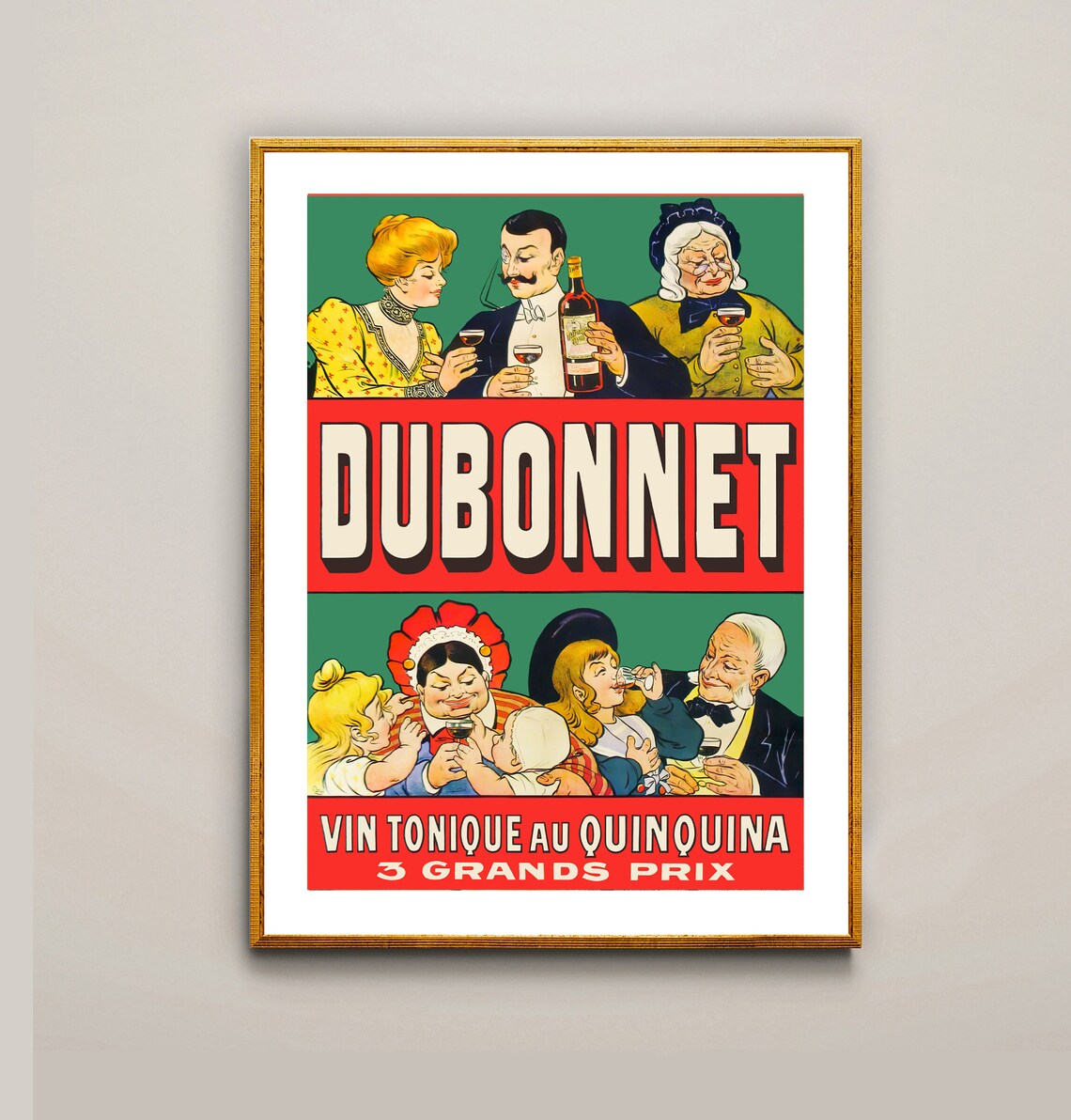 Dubonnet Vin Tonique Quinquina French Aperitif Vintage Ad Poster - Image 2