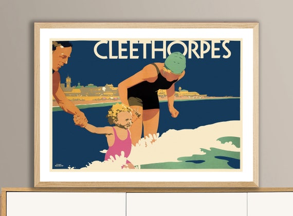 Cleethorpes England Vintage Travel Poster Poster Print Or Print Gift Idea Wall Decor