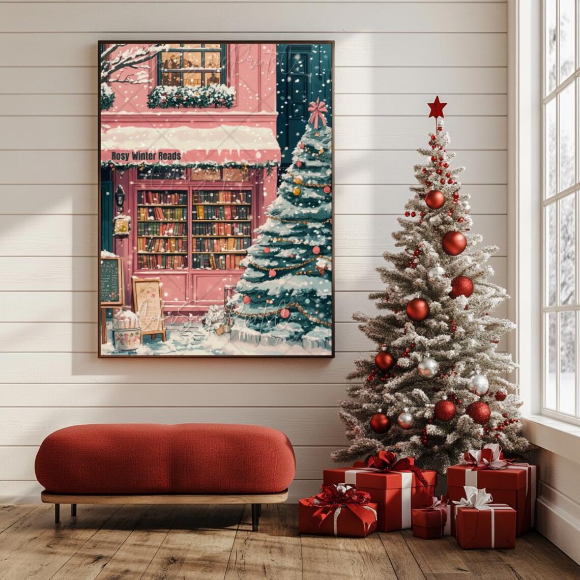 Winter Bookstore, NYC Bookshop Travel Poster - Image 3