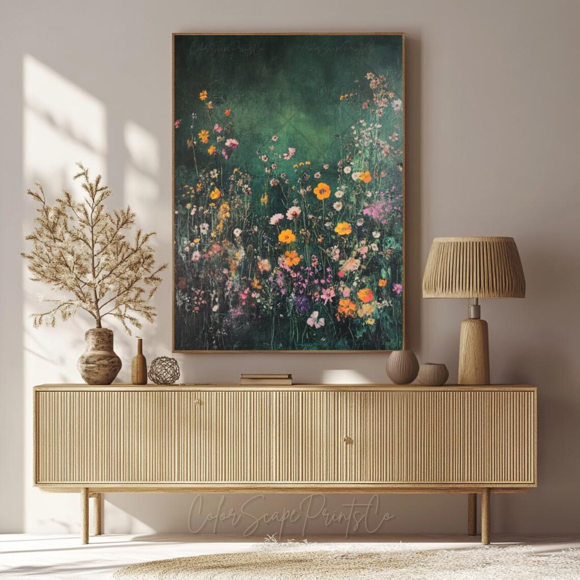 Vintage Garden Botanical Landscape Art Print - Image 4
