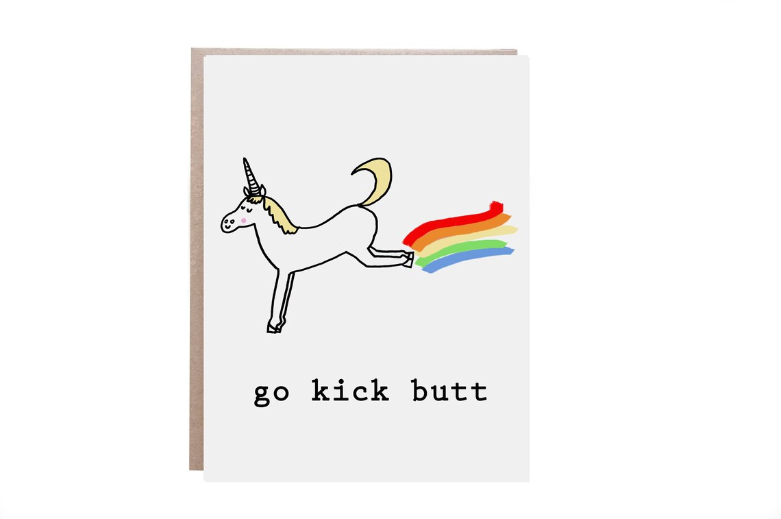 Good Luck Unicorn, Encouragement Congratulations Card