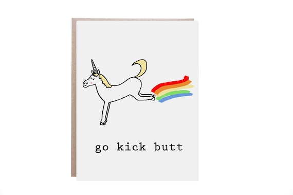 Good Luck Unicorn, Encouragement Congratulations Card