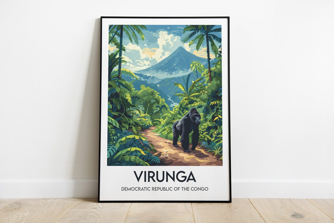 Virunga Democratic Republic of the Congo Gorilla Forest Poster
