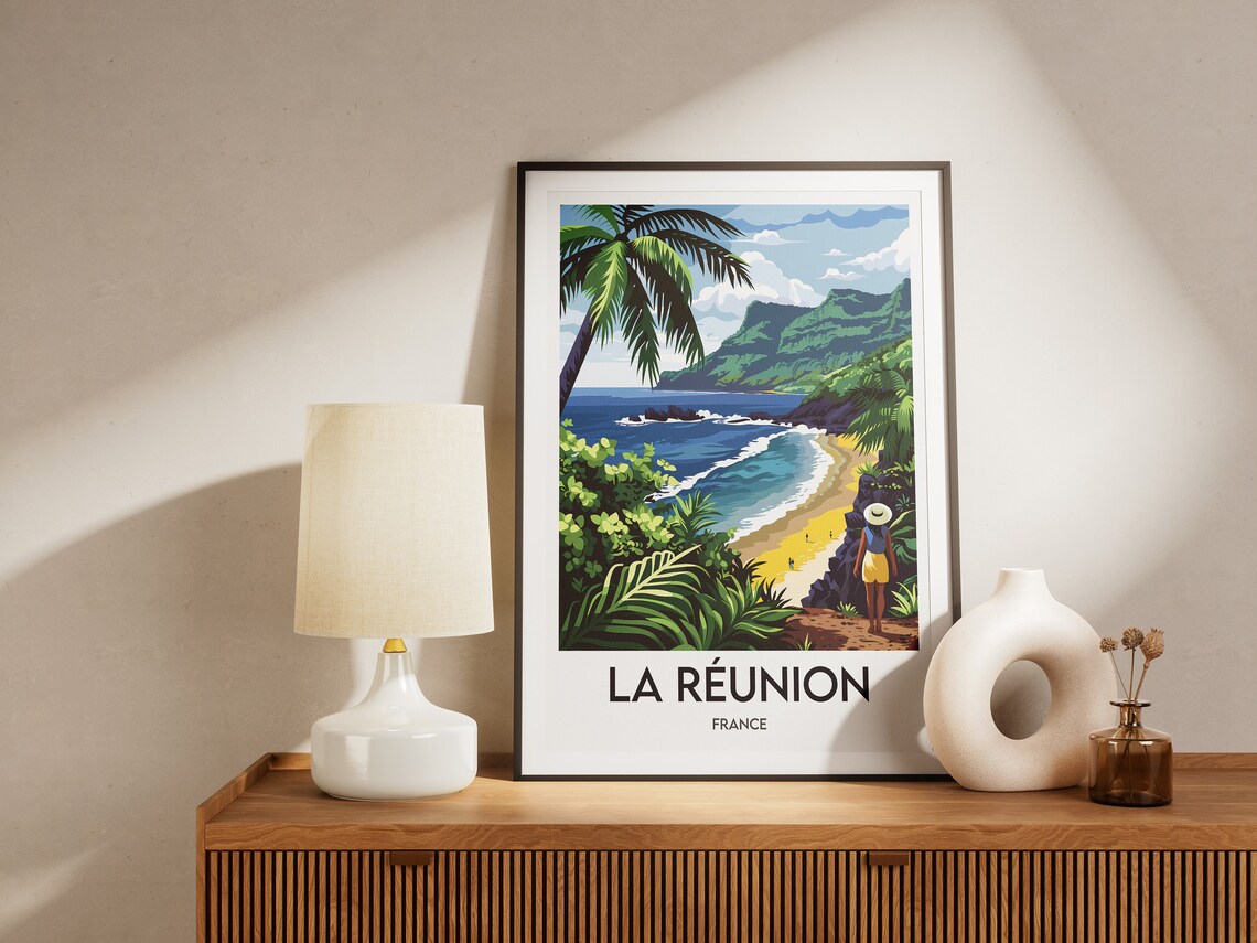 Reunion Island France Travel Poster, Europe - Image 2