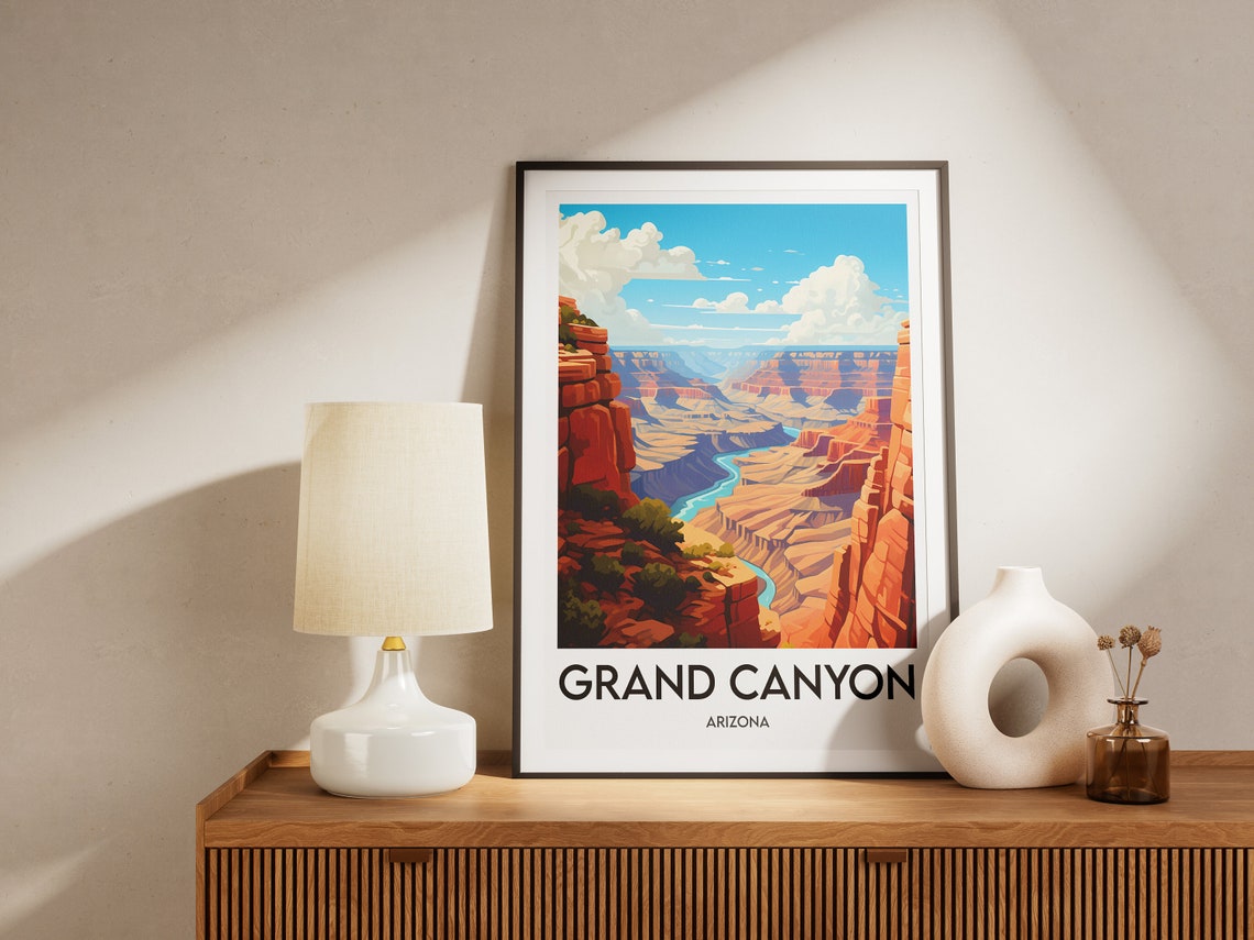 Grand Canyon Arizona Travel Poster Travel Print Illustration United States Of America - Image 2