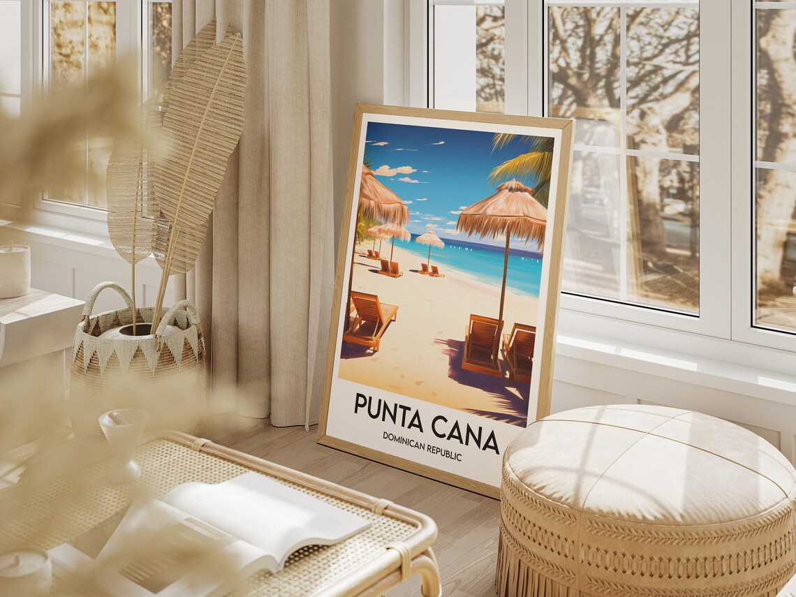 Punta Cana Dominican Republic Travel Poster, Art Print - Image 2
