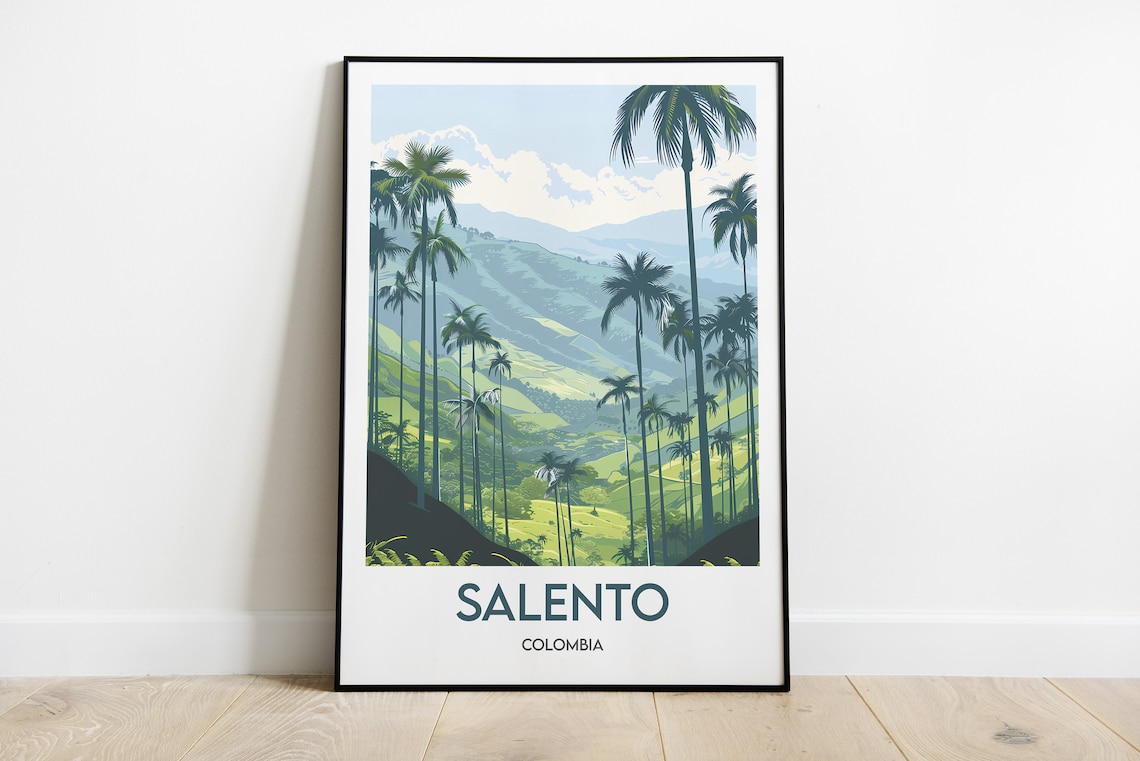 Salento Colombia Travel Poster, Latin America Print