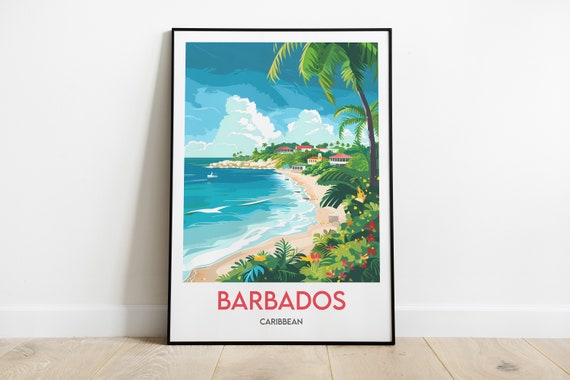 Barbados Poster Barbados Print Barbados Frame Caribbean