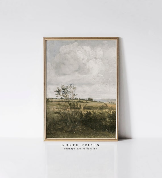 Summer Country Landscape Art Print, Living Room Decor