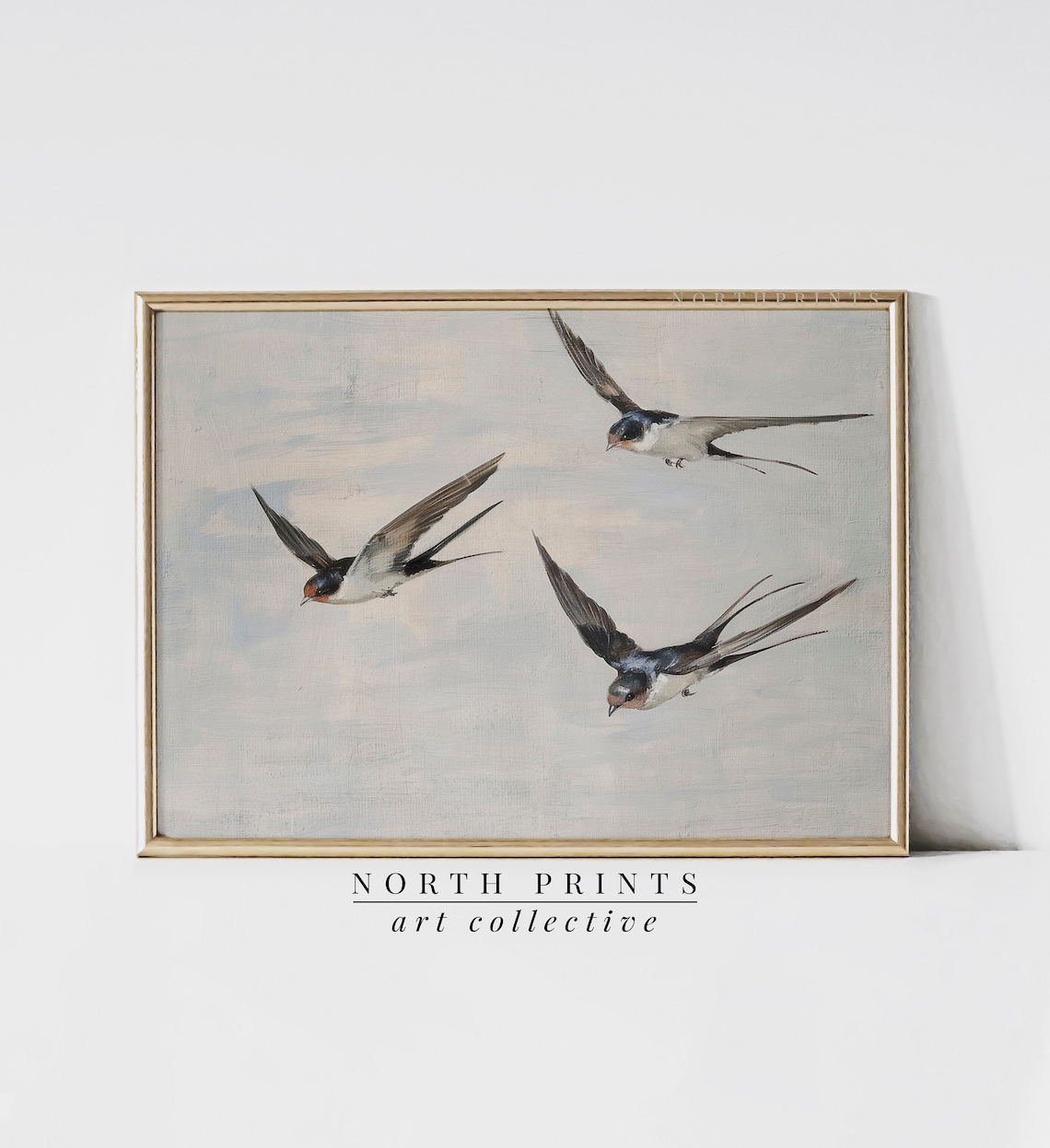 Country Nursery Bird Painting, Farmhouse Art Print
