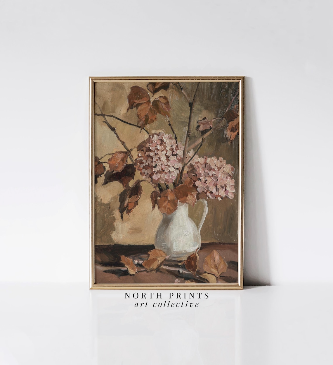 Autumn Hydrangea Cozy Farmhouse Art Print
