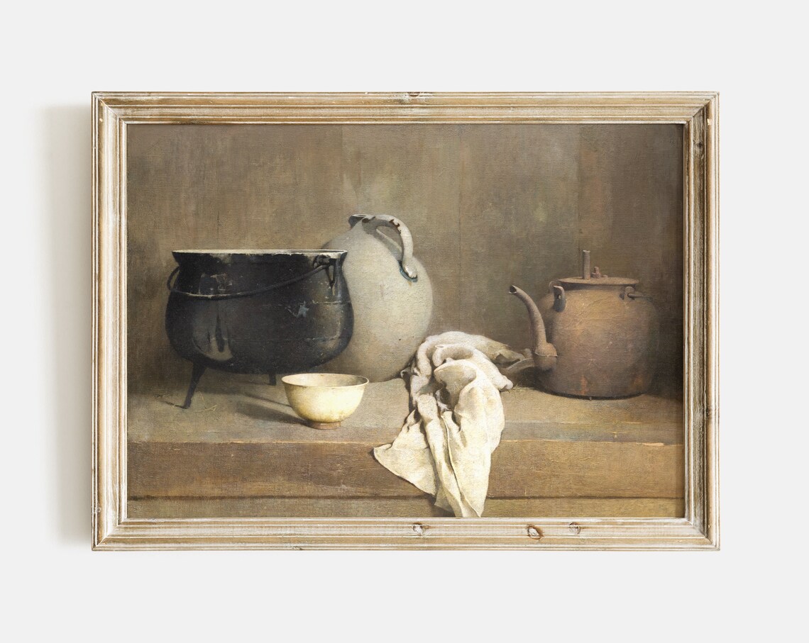 Farmhouse Vintage Rustic Kitchen Art Print - Image 3