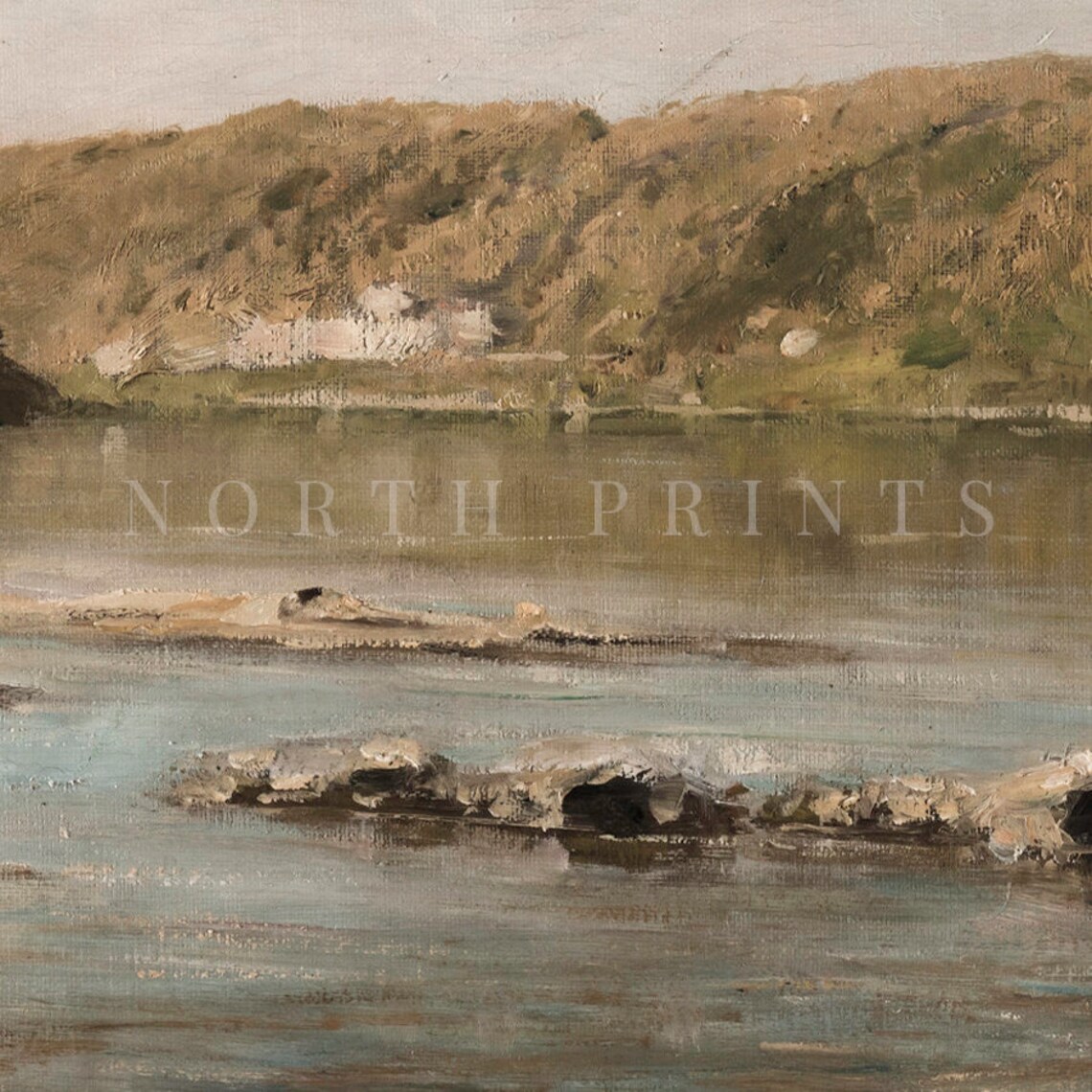 River Landscape Vintage Nature Poster Print - Image 3