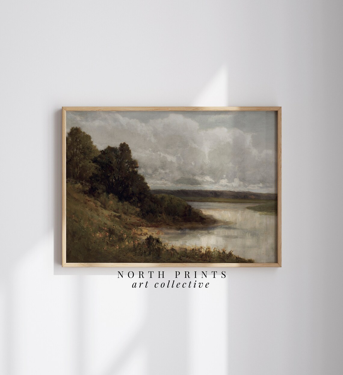 Rustic Lake Landscape Art Print, Coastal Living Room - Image 3