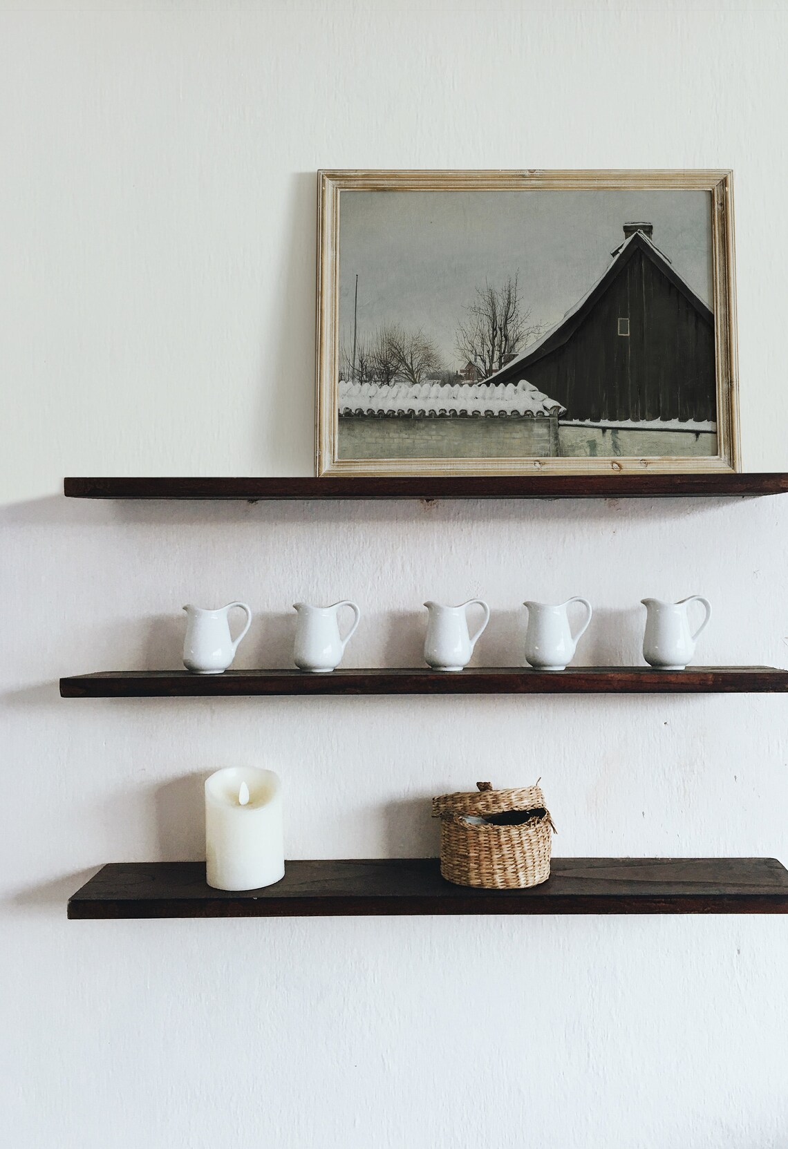 Moody Winter Farmhouse Art Print, Seasonal Decor - Image 3